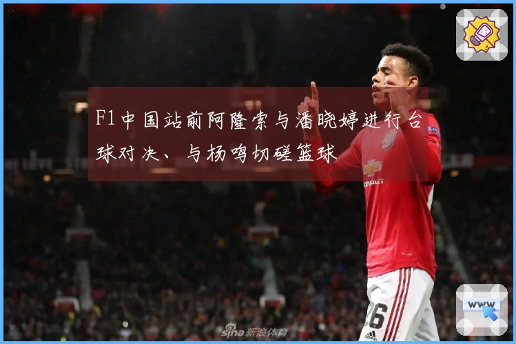 F1中国站前阿隆索与潘晓婷进行台球对决、与杨鸣切磋篮球